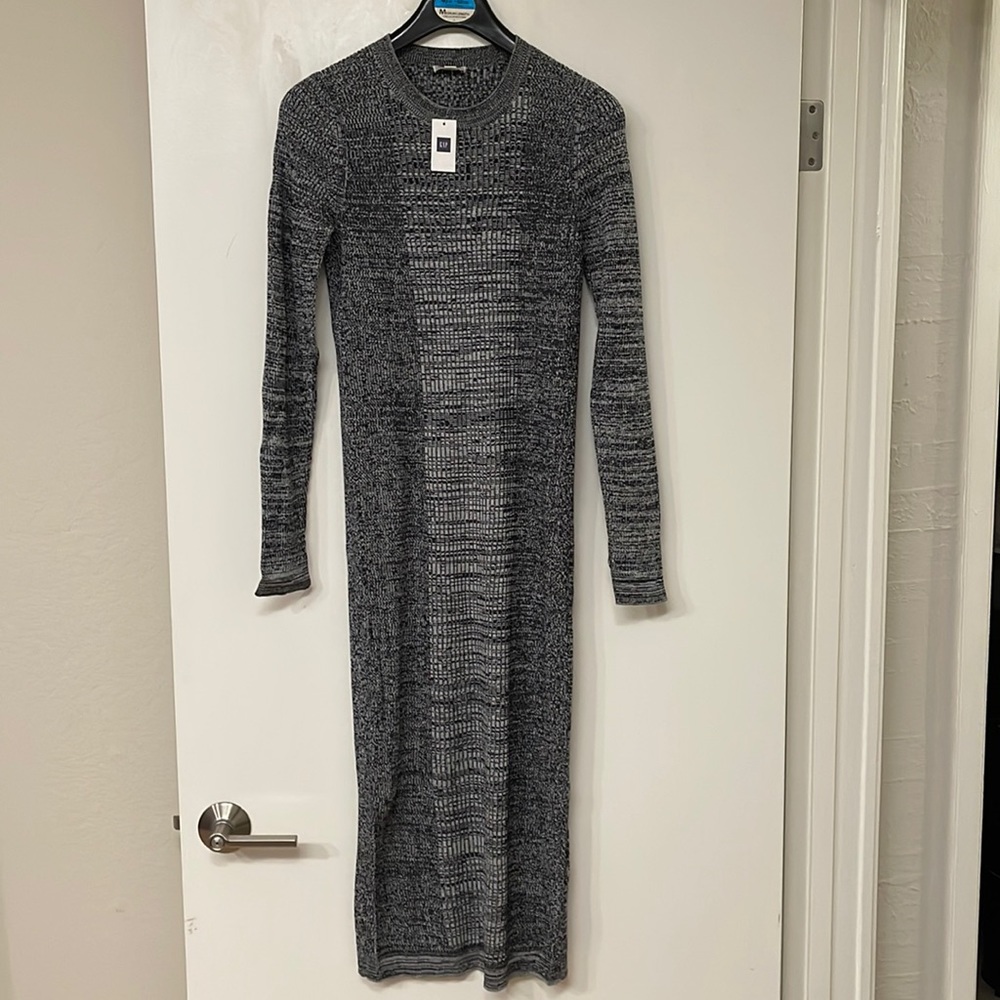 NWT Gap Soft Marled Grey Column Sweater Dress